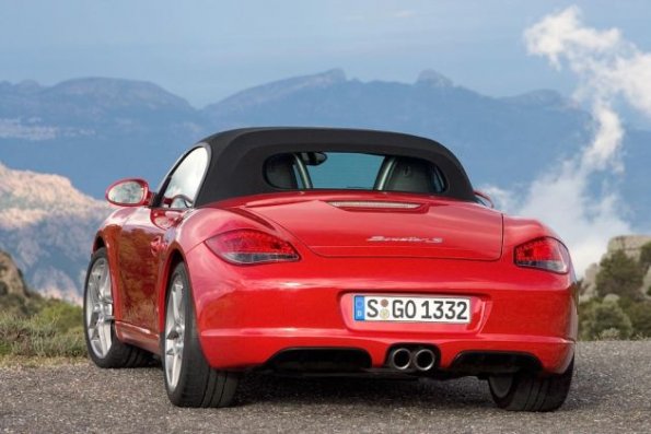 Porsche Boxster S Heckansicht Des Porsche Boxster S Mit Verschlossenem Verdeck Porsche Boxster S Wunschautos