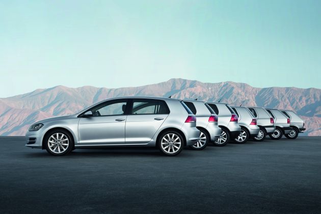 VW Golf Generationenüberblick:
Golf