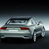 Heckansicht des Audi Sportback Concept: Die Aufnahme lässt die große (Heck-)Klappe des Autos im Verborgenen. Audi passt die sportlichen Ambitionen mit der Alltagstauglichkein zusammen