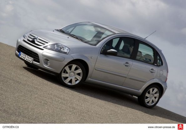 Front- / Seitenansicht des Citroen C3