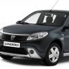 Der Dacia Sandero mit SUV Styling Kit in der Front- / Seitenansicht 