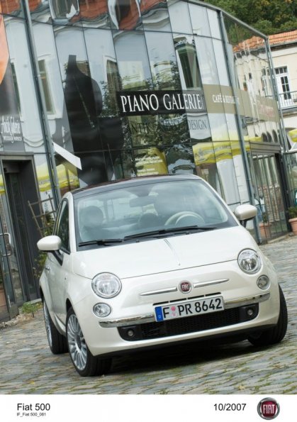 Frontansicht des Fiat 500