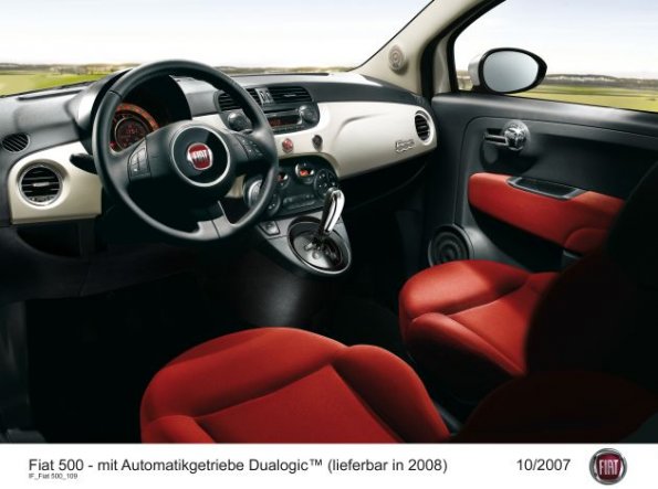 Das Armaturenbrett im Fiat 500