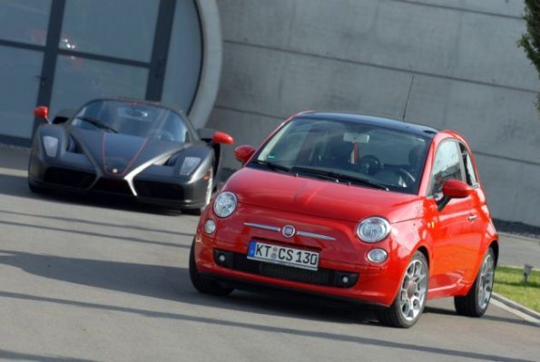 Frontansicht des Fiat 500