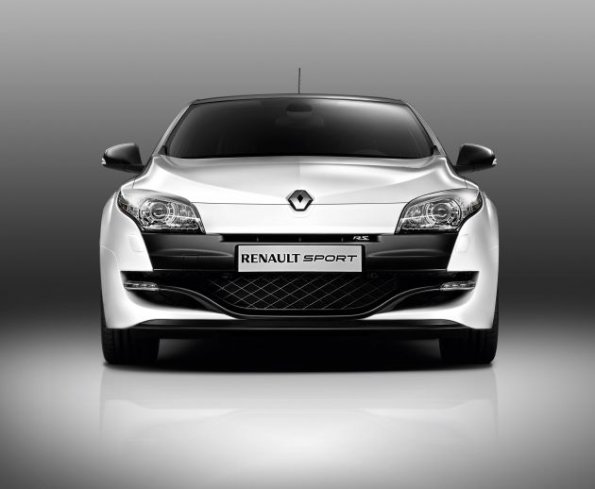 Frontansicht des Sportwagens Megane Coupe Renault Sport