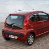 Heckansicht des Peugeot 107