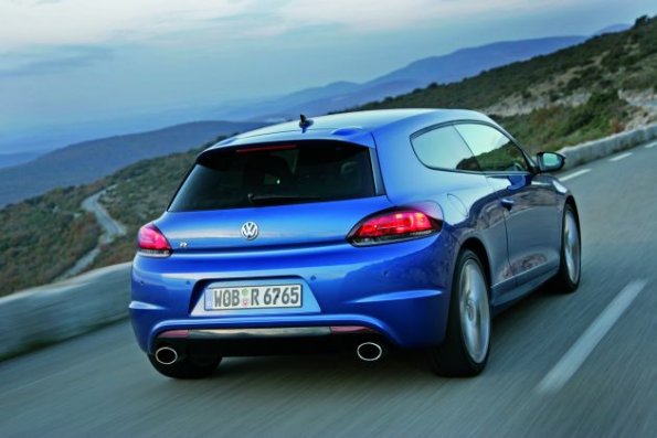 Heckansicht des VW Scirocco R