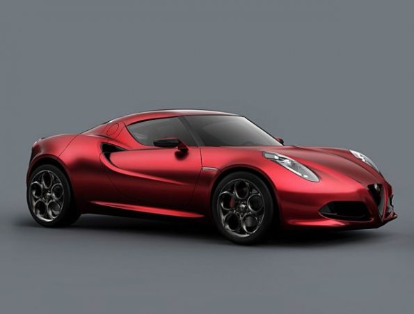 Die Seitenansicht des Alfa Romeo 4C Concept