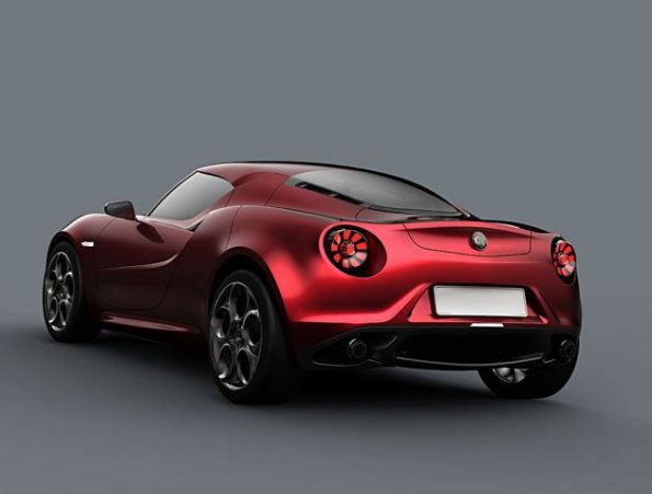 Die Heckansicht des Alfa Romeo 4C Concept