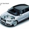 Eine schematische Darstellung des Audi A1 Sportback