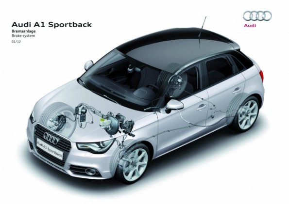 Eine schematische Darstellung des Audi A1 Sportback