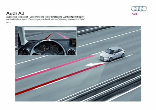 Das Active-Lane-Assist-System im Audi A3