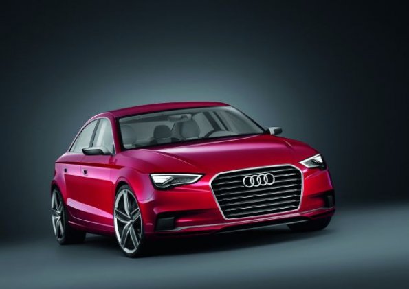 Die Aufnahme zeigt den Audi A3 Concept in der Frontansicht