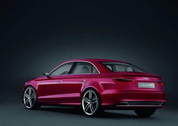 Heckpartie und Seitenansicht des Audi A3 Concept