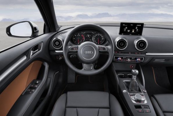 Die Innenraumaufnahme zeigt das Cockpit des Audi A3