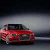 <p>Die Fahrzeugfront des Audi A3 Sportback e-tron Farbe: Misanorot</p>