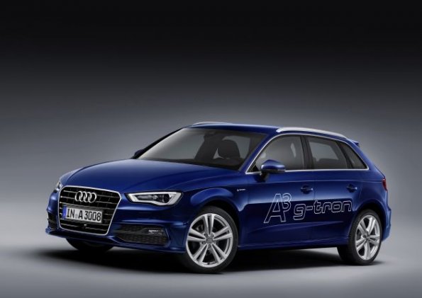 Front- und Seitenpartie am Audi A3 Sportback g-tron