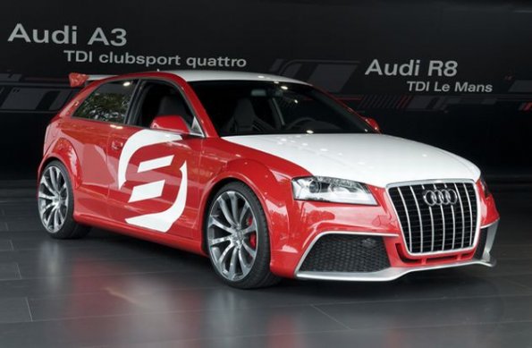 Front- / Seitenansicht des Audi A3 TDI clubsport quattro