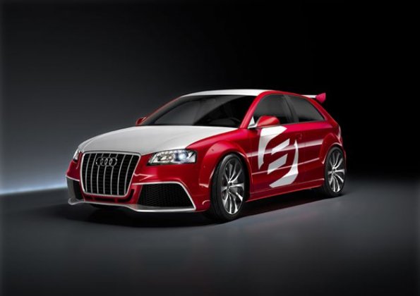 Front- /Seitenansicht des Audi A3 TDI clubsport quattro