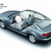 Die Airbags im Audi A6 in einer schematischen Aufnahme