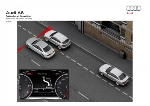 Schematische Darstellung des Audi A8