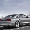 <p>Die Heckpartie des Audi A8 Hybrid , Farbe: Arktissilber Metallic</p>