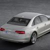 <p>Die Heckpartie des Audi A8 Farbe: Cuv esilber</p>