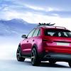 Die Heck- und Seitenperspektive des Audi Q3 red track