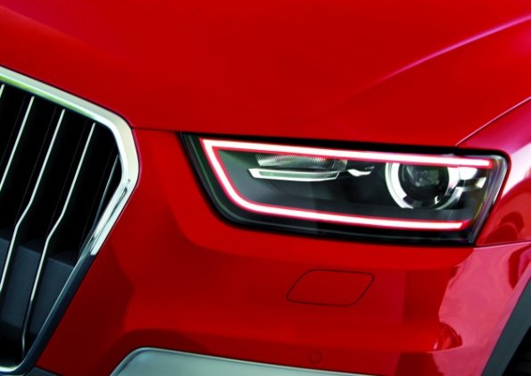 Detailaufnahme am Audi Q3 red track