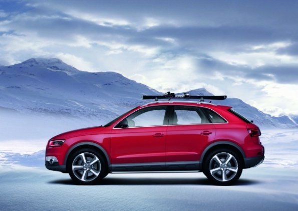 Die Silhouette des Audi Q3 red track