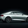 Die Silhouette des Sportwagens Audi Quattro Concept