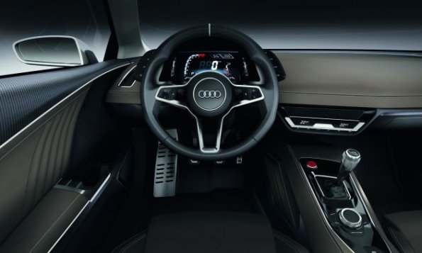 Der Arbeitsplatz des Fahrers im Audi Quattro Concept