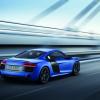 <p>Heck- und Seitenansicht des Audi R8 V10 Plus</p>