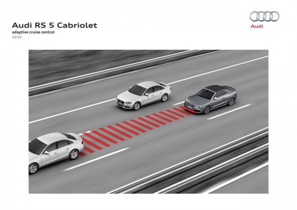 Das Adaptiv-Cruise-Control-System im Audi RS5 Cabrio