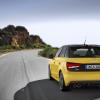 <p>Die Heckpartie des Audi S1 Sportback, Farbe: Vegasgelb</p>