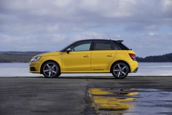 Der Audi S1 Sportback im Profil,  Farbe: Vegasgelb