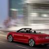 <p>Fahraufnahme des Audi S3 Cabriolet, Farbe: Misanorot</p>