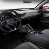 <p>Innenraumaufnahme aus dem Audi Sport Quattro Laserlight Concept Farbe: Plasmarot</p>