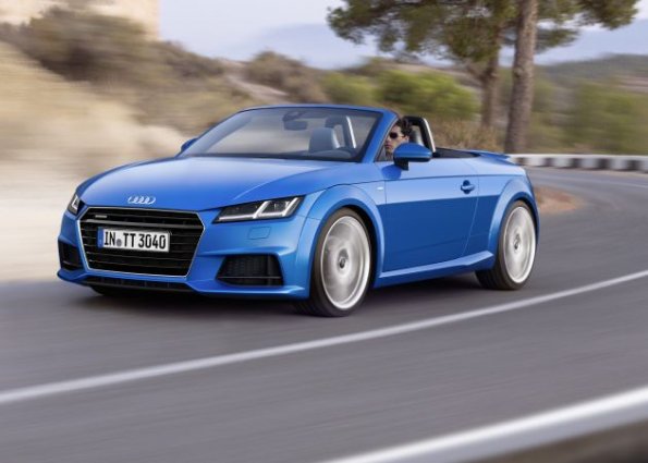 Fahraufnahme mit dem Audi TT Roadster