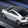 <p>Eine Fahraufnahme mit dem Audi TT Ultra Quattro Concept Farbe: Kristall-Weiss</p>