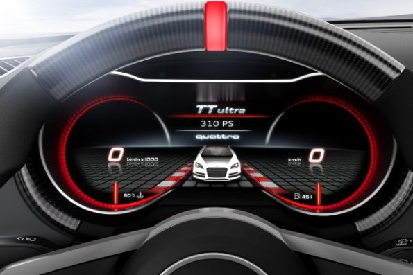 Die Instrumente im Audi TT Ultra Quattro Concept