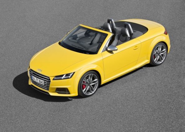 Ein Blick aus luftiger Höhe auf den Audi TTS Roadster