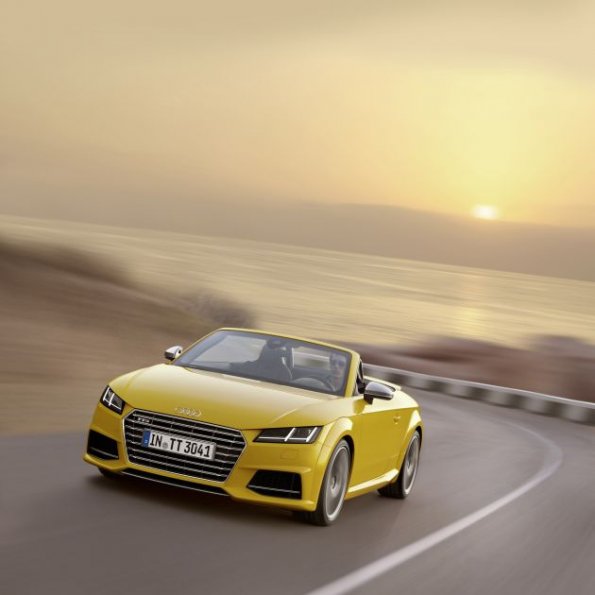 Fahraufnahme mit dem Audi TTS Roadster