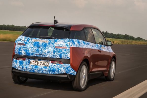 Die Heckansicht des BMW i3 2013