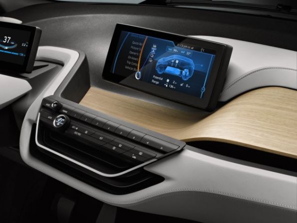 Detailaufnahme aus dem Innenraum des BMW i3 Concept Coupe