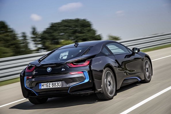 Die Heckpartie des BMW i8