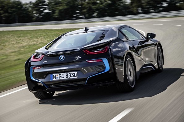 Die Heckpartie des BMW i8