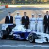 Tuesday, 20 January 2009  Valencia, Spain. L-R Walter Riedl (Managing Director BMW Sauber F1 Team), BMW Sauber F1 Team driver Robert Kubica (POL) Mario Theissen ( BMW Motorsport Director) Nick Heidfeld (GER) in the BMW Sauber F1.09 BMW Sauber F1 Team test and reserve driver Christian Klien (AUT) Markus Duesmann (Head of Powertrain BMW Sauber F1 Team) This image is copyright free for editorial use © BMW AG