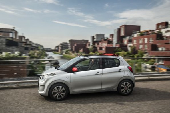 Die Seitenpartie des Citroen C1 