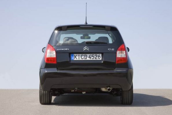 Heckansicht des Citroen C2